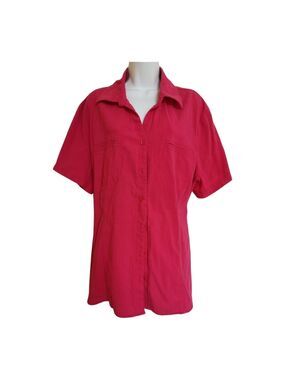 PLUS SIZE Pink Short sleeve Cotton top 3XL